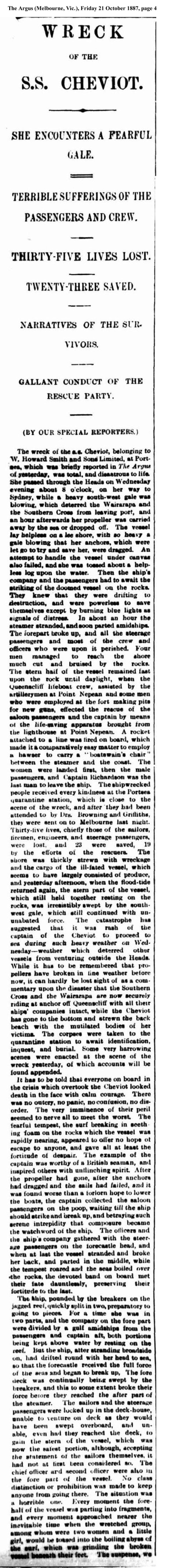 news - Cheviot 1848 col 1