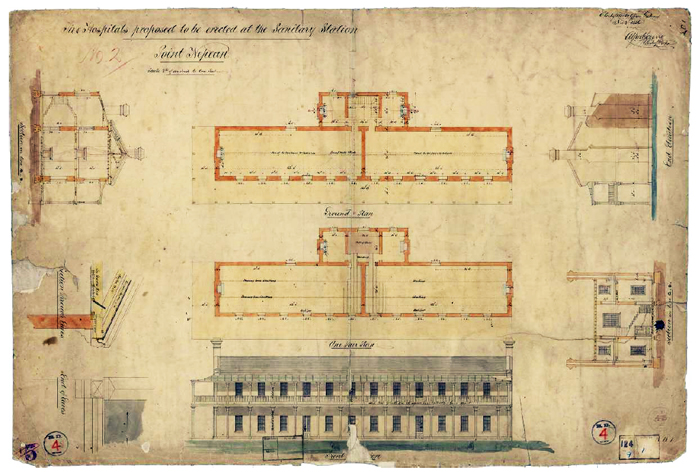 Plans for One of First Five Hospitals 1856