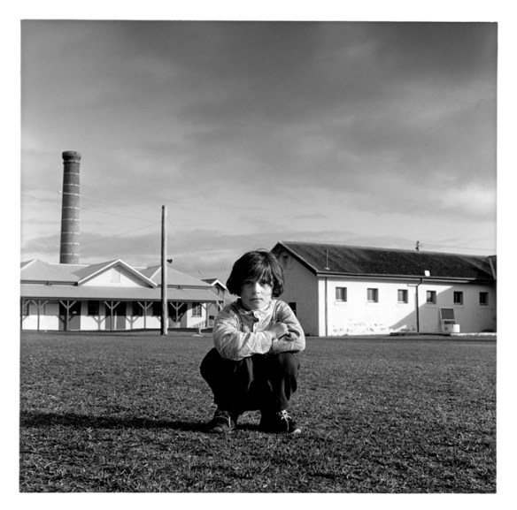 Kosovar refugee child on the Parade ground