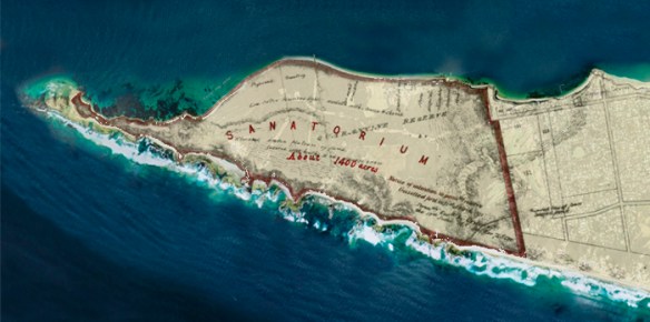 quarantine 1854 map and aerial