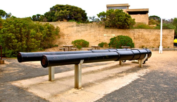 Two 6 inch Mk VIIs that fired the first shots