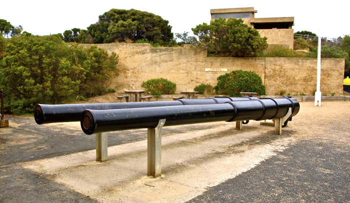 Two 6 inch Mk VIIs that fired the first shots