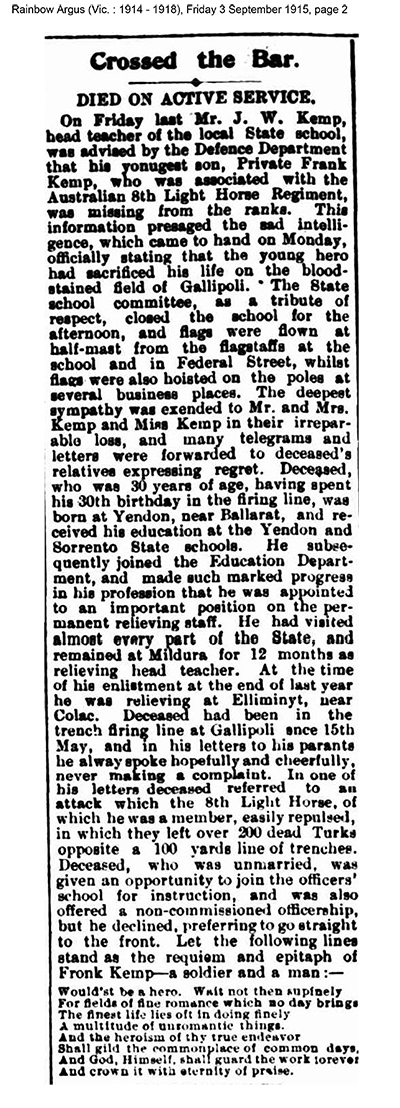 Rainbow Argus, Friday 3 September 1915, page 2
