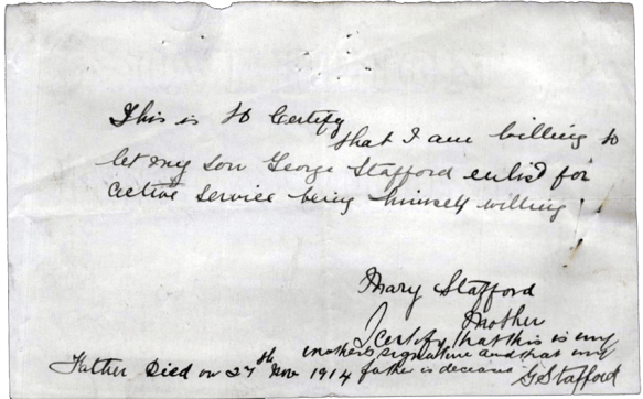 stafford mothers consent